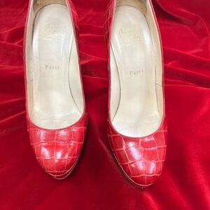 Red Alligator Christine LouBoutin Bianca